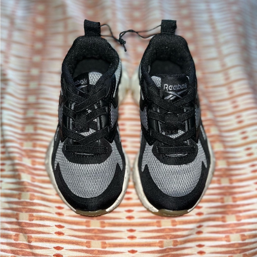 Reebok Black and Gray Chunky Sneakers
